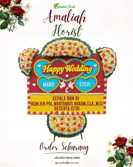 Papan Bunga Pernikahan Penumangan Baru